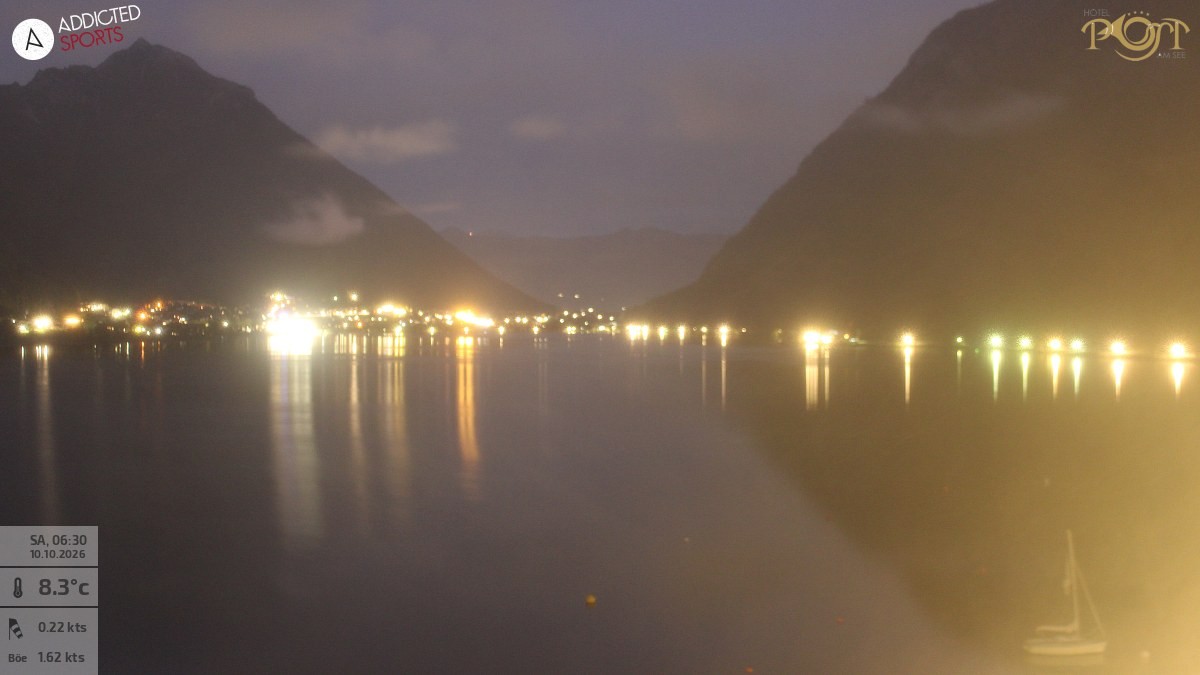 Archiv Foto Webcam Achensee: Blick vom Hotel Post am Achensee
