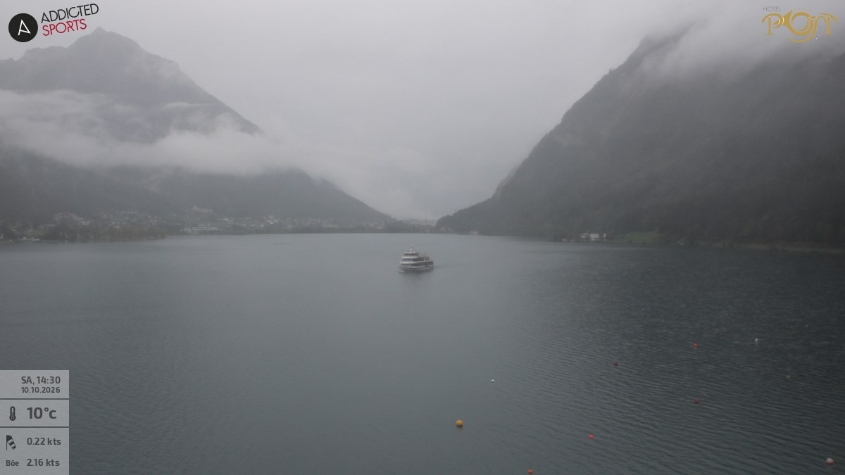Archiv Foto Webcam Achensee: Blick vom Hotel Post am Achensee