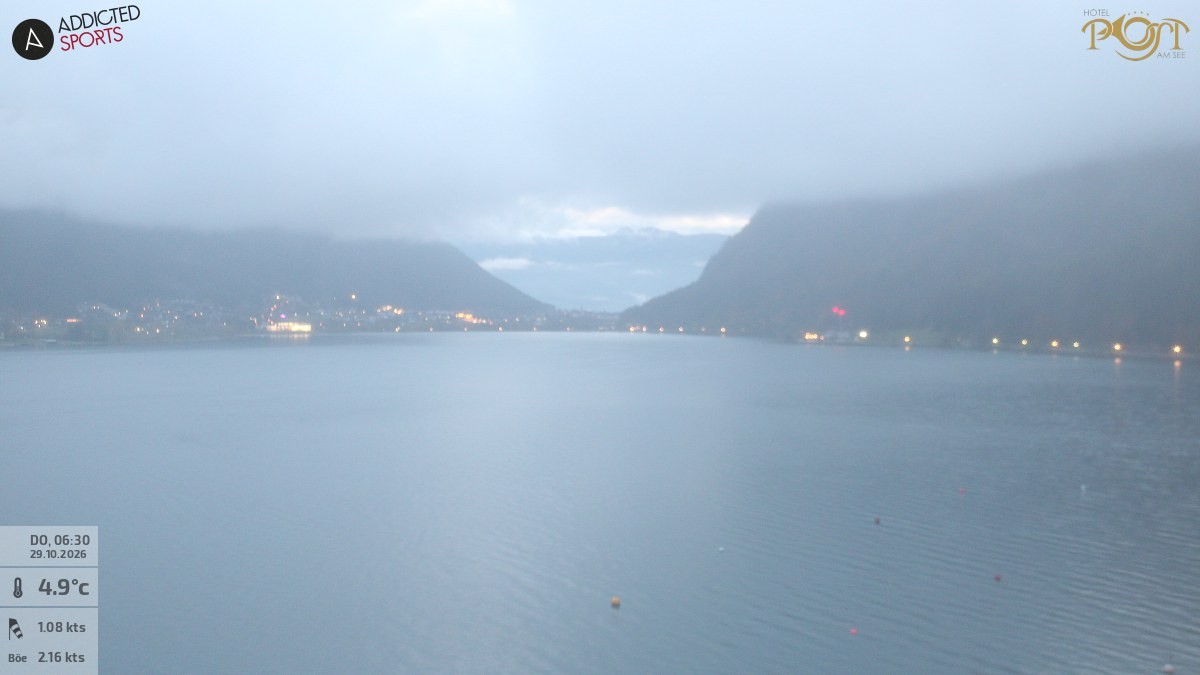 Archiv Foto Webcam Achensee: Blick vom Hotel Post am Achensee