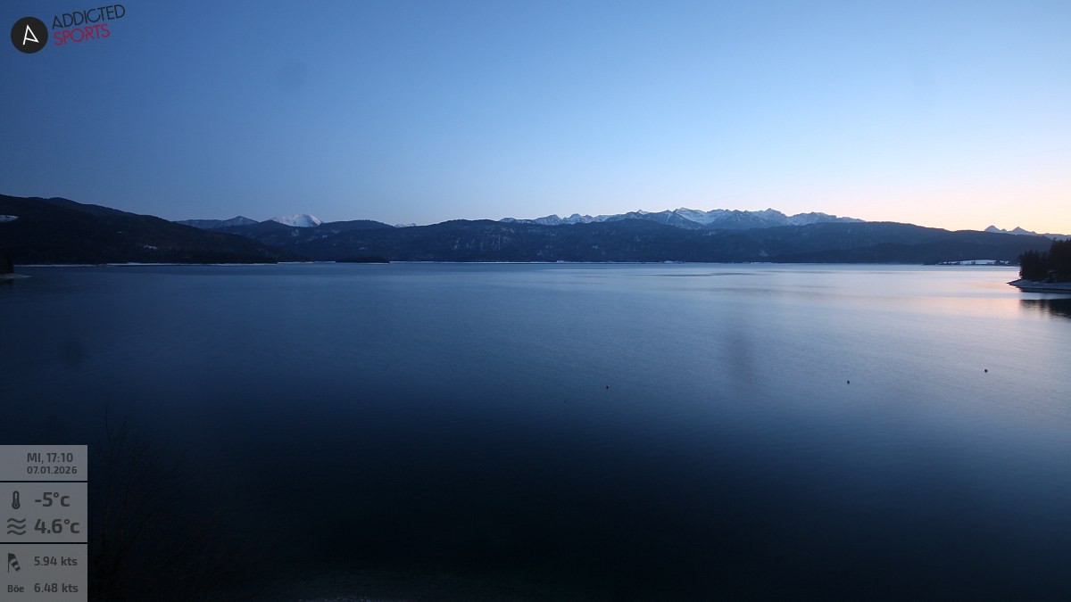 Archived image Webcam Lake Walchensee: View Hotel Karwendelblick