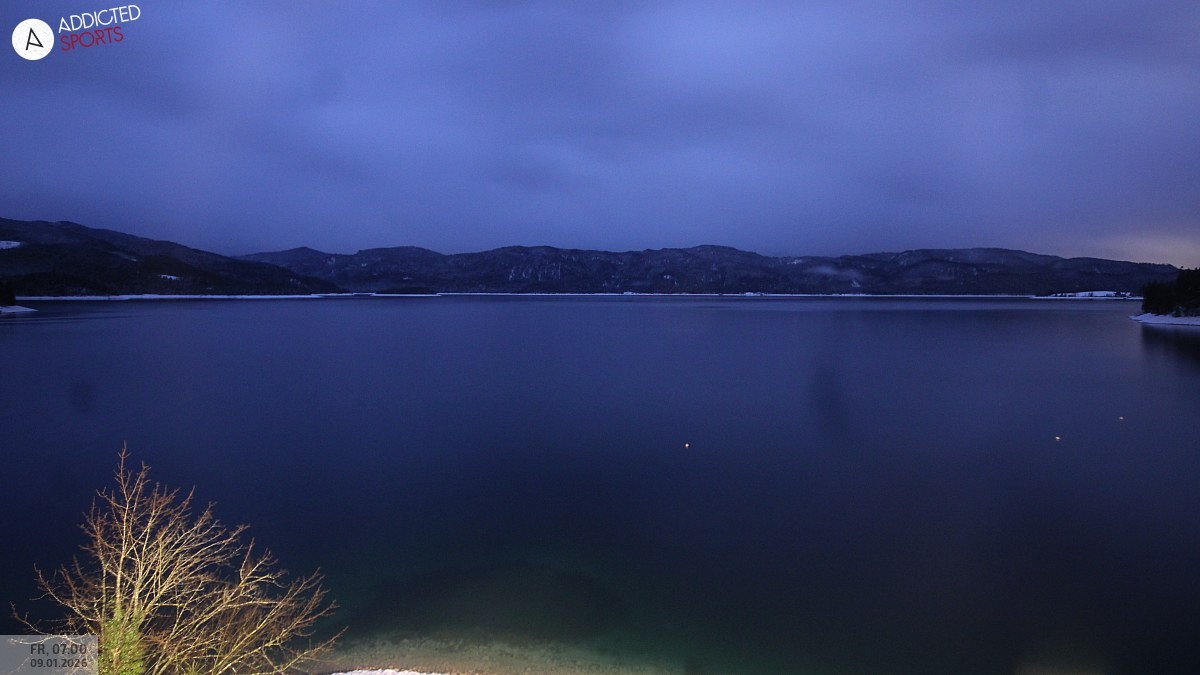 Archiv Foto Webcam Hotel Karwendelblick: Ausblick zum Walchensee