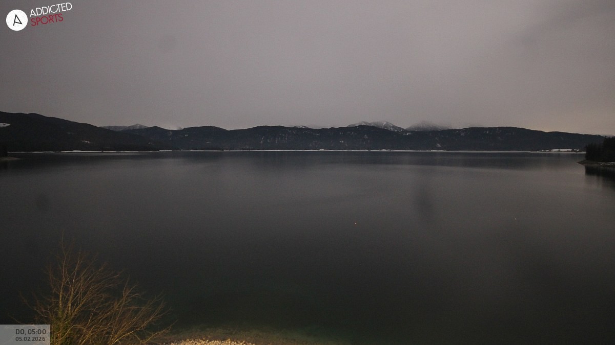 Archiv Foto Webcam Hotel Karwendelblick: Ausblick zum Walchensee