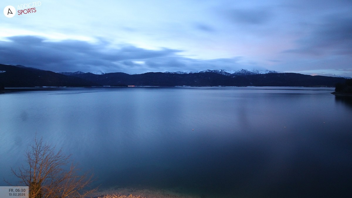 Archiv Foto Webcam Hotel Karwendelblick: Ausblick zum Walchensee