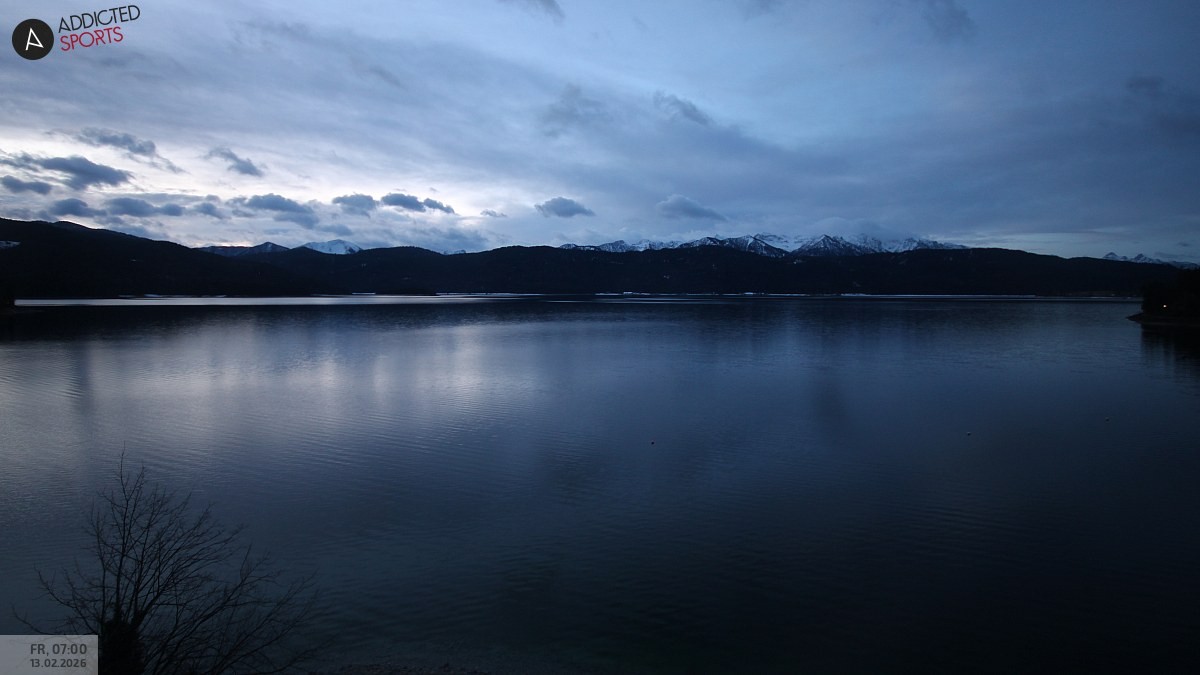 Archiv Foto Webcam Hotel Karwendelblick: Ausblick zum Walchensee