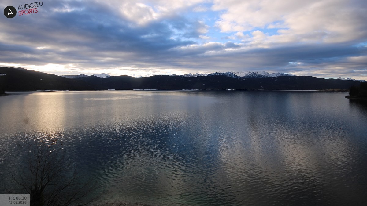 Archiv Foto Webcam Hotel Karwendelblick: Ausblick zum Walchensee