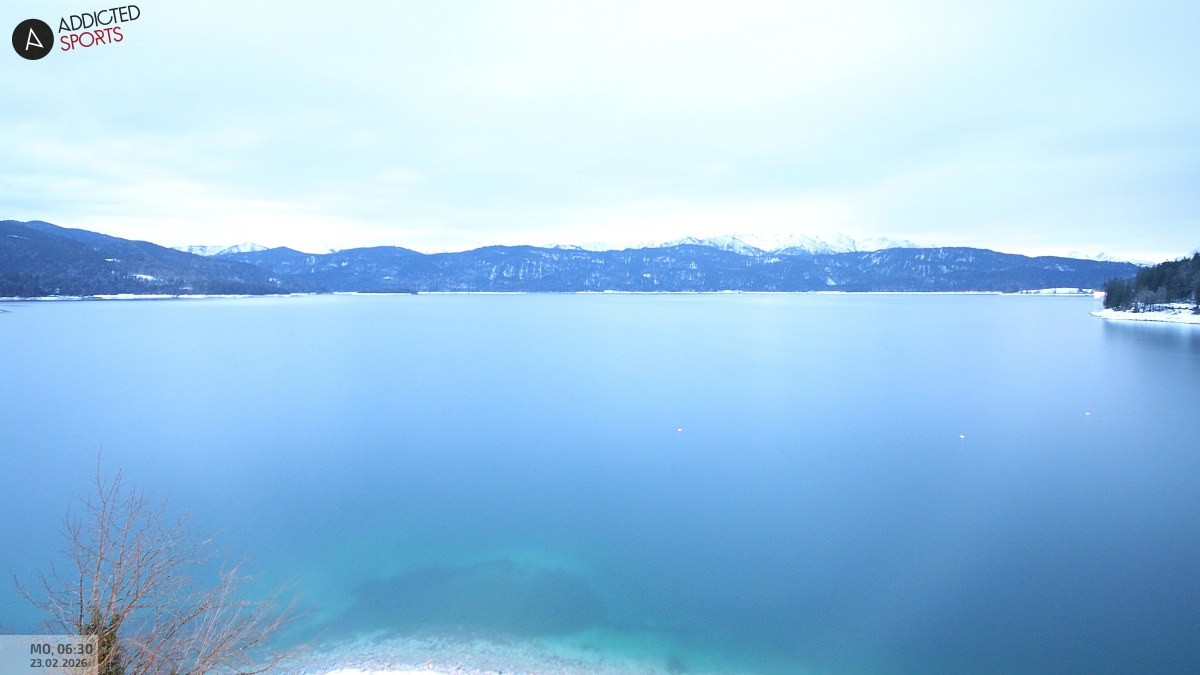 Archiv Foto Webcam Hotel Karwendelblick: Ausblick zum Walchensee