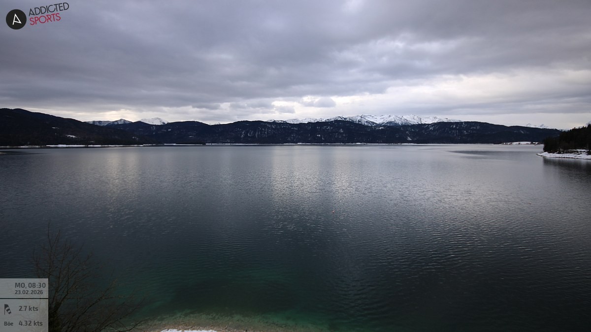 Archiv Foto Webcam Hotel Karwendelblick: Ausblick zum Walchensee