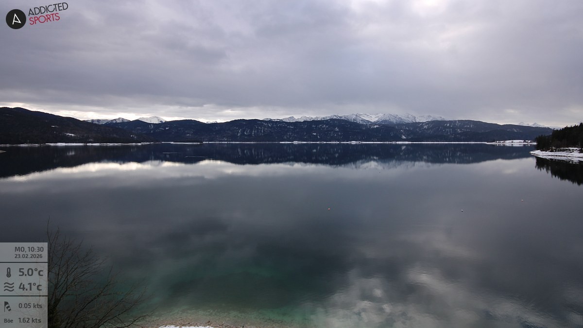 Archiv Foto Webcam Hotel Karwendelblick: Ausblick zum Walchensee