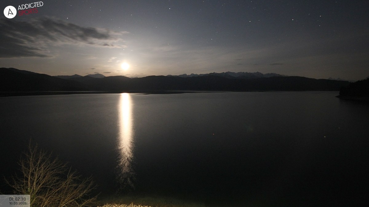 Archiv Foto Webcam Hotel Karwendelblick: Ausblick zum Walchensee