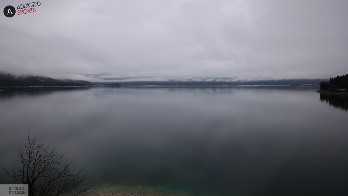 Archiv Foto Webcam Hotel Karwendelblick: Ausblick zum Walchensee