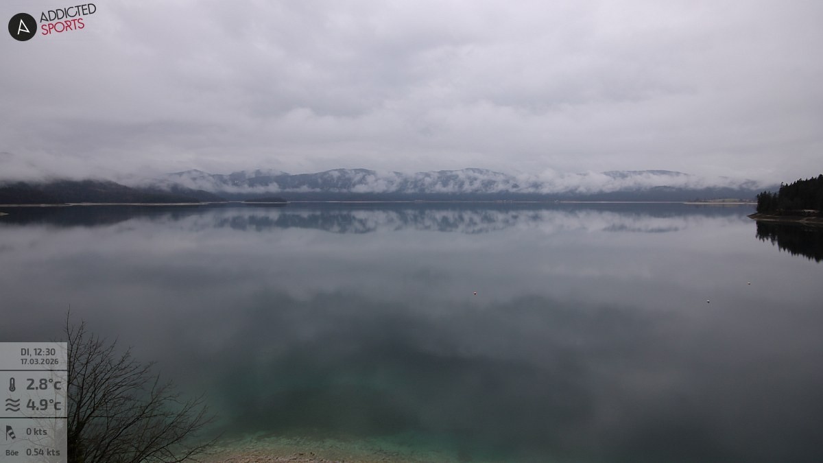 Archiv Foto Webcam Hotel Karwendelblick: Ausblick zum Walchensee