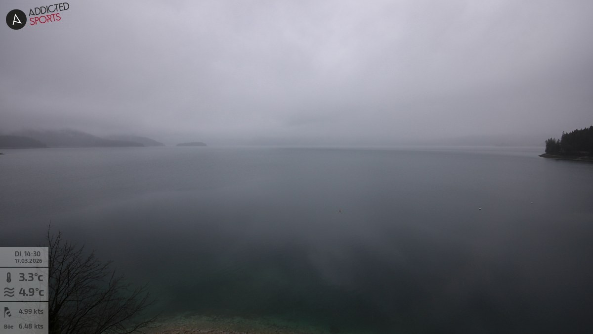 Archiv Foto Webcam Hotel Karwendelblick: Ausblick zum Walchensee