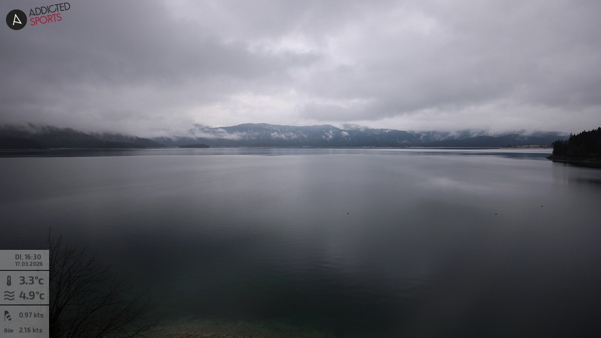 Archiv Foto Webcam Hotel Karwendelblick: Ausblick zum Walchensee