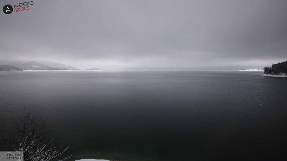 Archiv Foto Webcam Hotel Karwendelblick: Ausblick zum Walchensee