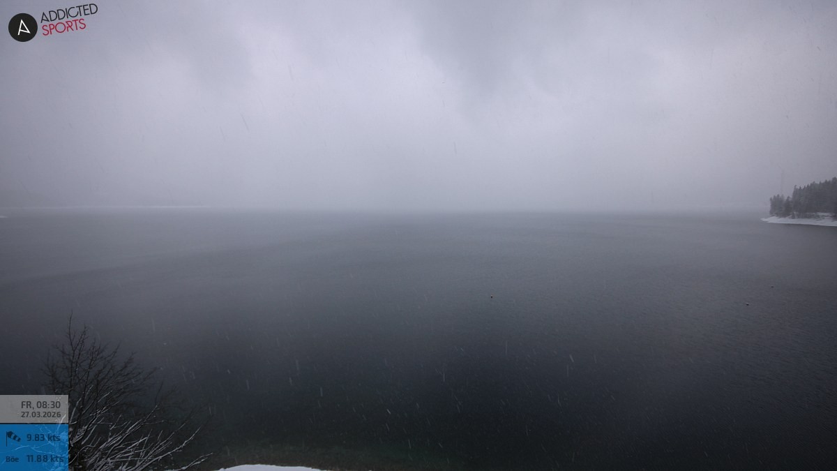 Archiv Foto Webcam Hotel Karwendelblick: Ausblick zum Walchensee