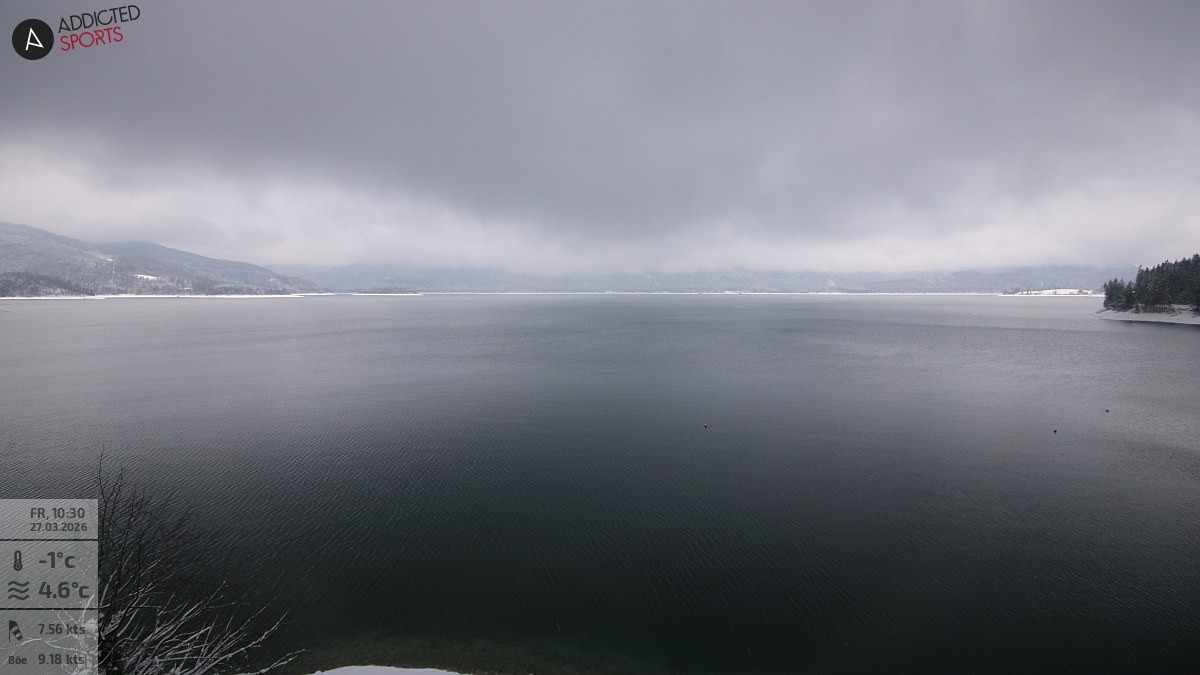 Archiv Foto Webcam Hotel Karwendelblick: Ausblick zum Walchensee