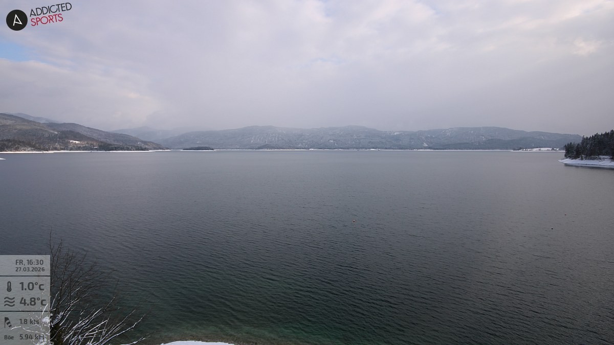 Archiv Foto Webcam Hotel Karwendelblick: Ausblick zum Walchensee