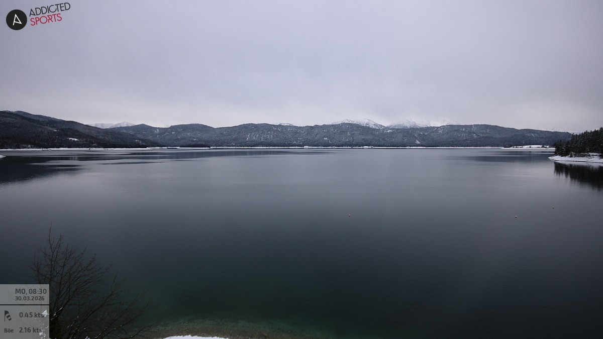 Archiv Foto Webcam Hotel Karwendelblick: Ausblick zum Walchensee