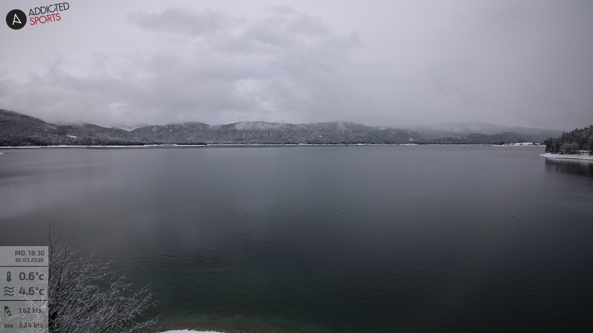 Archiv Foto Webcam Hotel Karwendelblick: Ausblick zum Walchensee