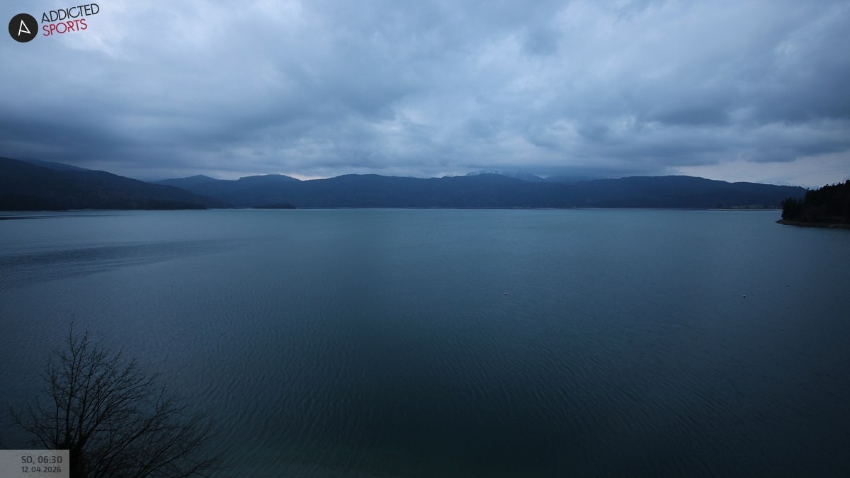 Archiv Foto Webcam Hotel Karwendelblick: Ausblick zum Walchensee