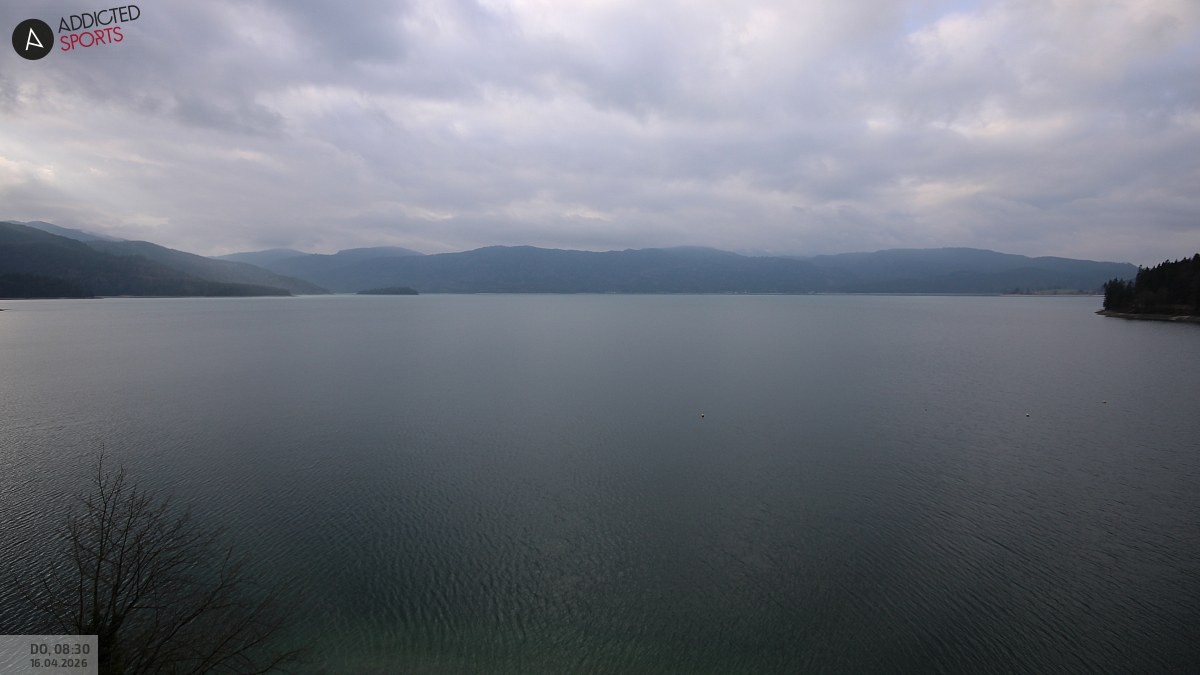 Archiv Foto Webcam Hotel Karwendelblick: Ausblick zum Walchensee