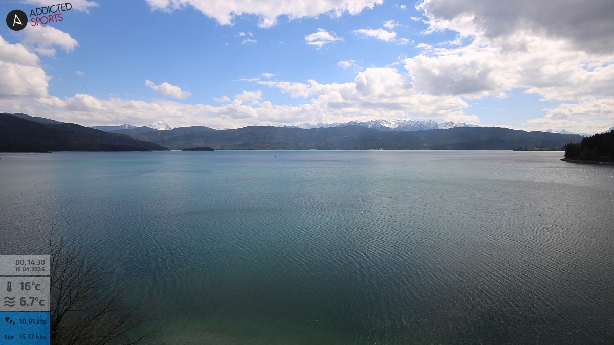 Archiv Foto Webcam Hotel Karwendelblick: Ausblick zum Walchensee