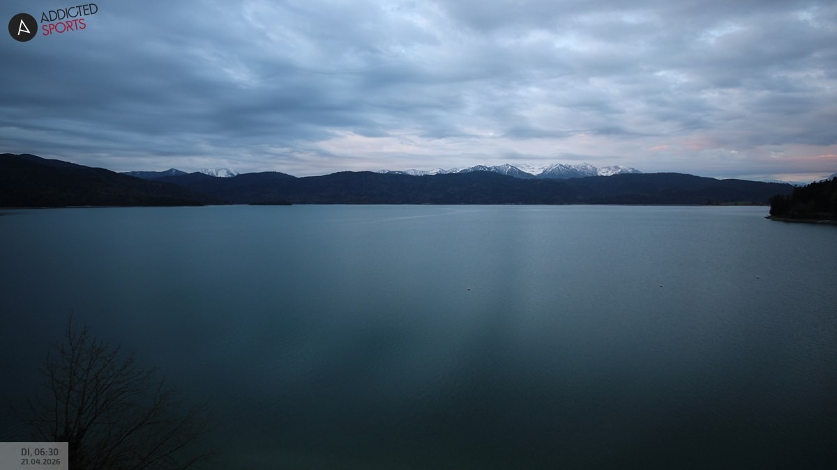 Archiv Foto Webcam Hotel Karwendelblick: Ausblick zum Walchensee