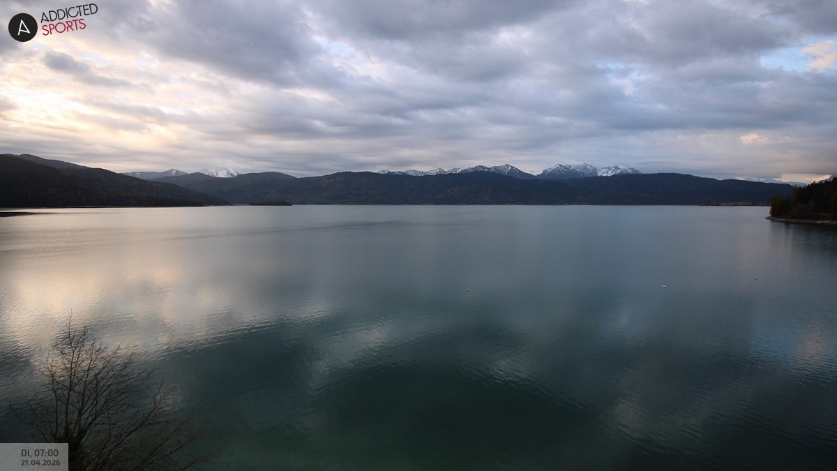 Archiv Foto Webcam Hotel Karwendelblick: Ausblick zum Walchensee