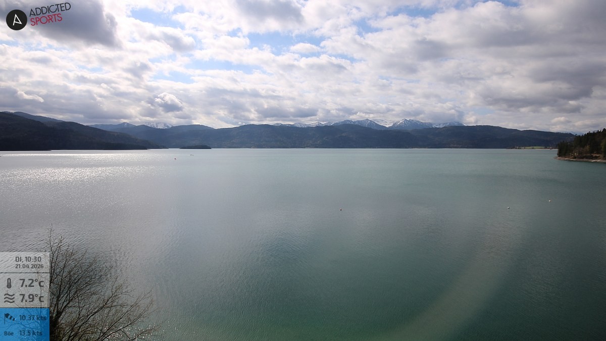 Archiv Foto Webcam Hotel Karwendelblick: Ausblick zum Walchensee