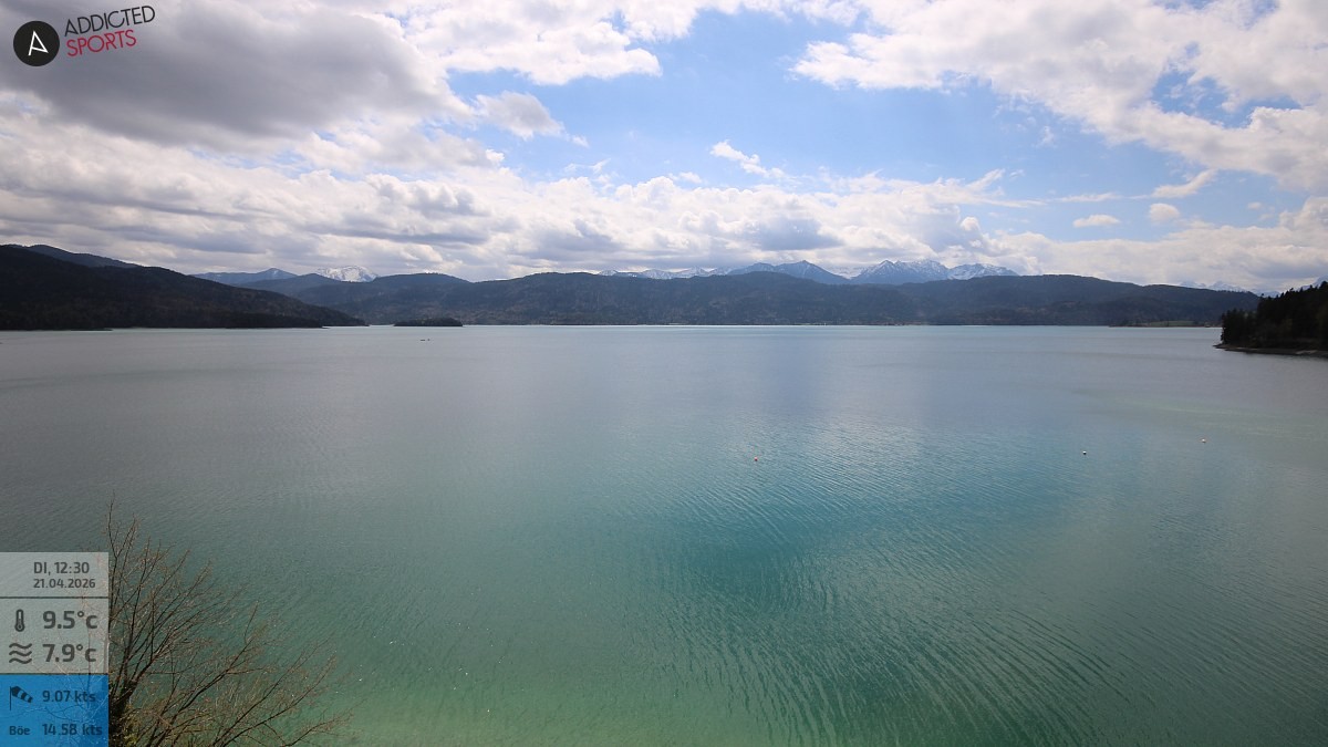 Archiv Foto Webcam Hotel Karwendelblick: Ausblick zum Walchensee