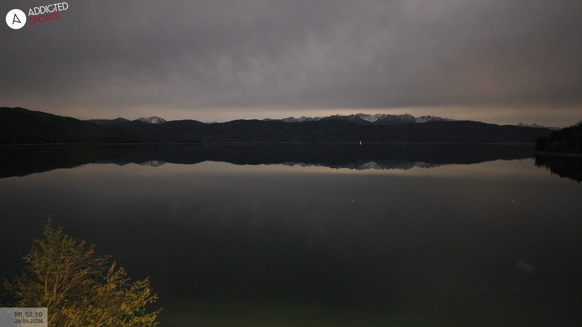 Archiv Foto Webcam Hotel Karwendelblick: Ausblick zum Walchensee