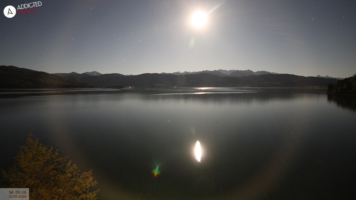 Archiv Foto Webcam Hotel Karwendelblick: Ausblick zum Walchensee