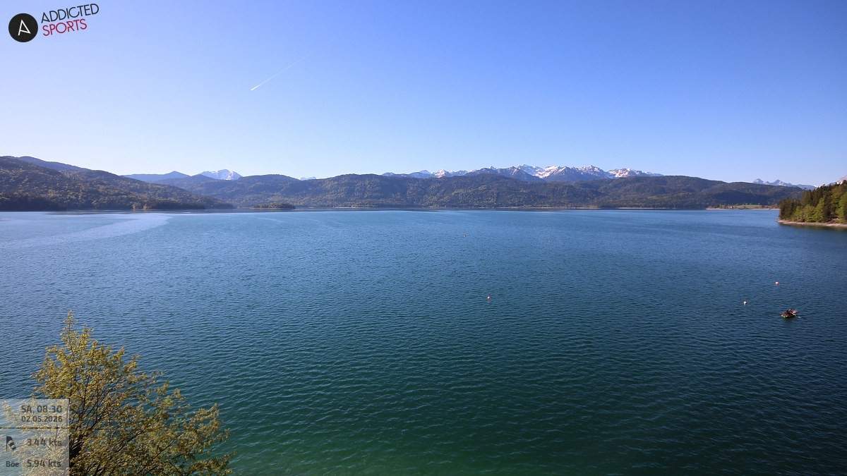 Archiv Foto Webcam Hotel Karwendelblick: Ausblick zum Walchensee