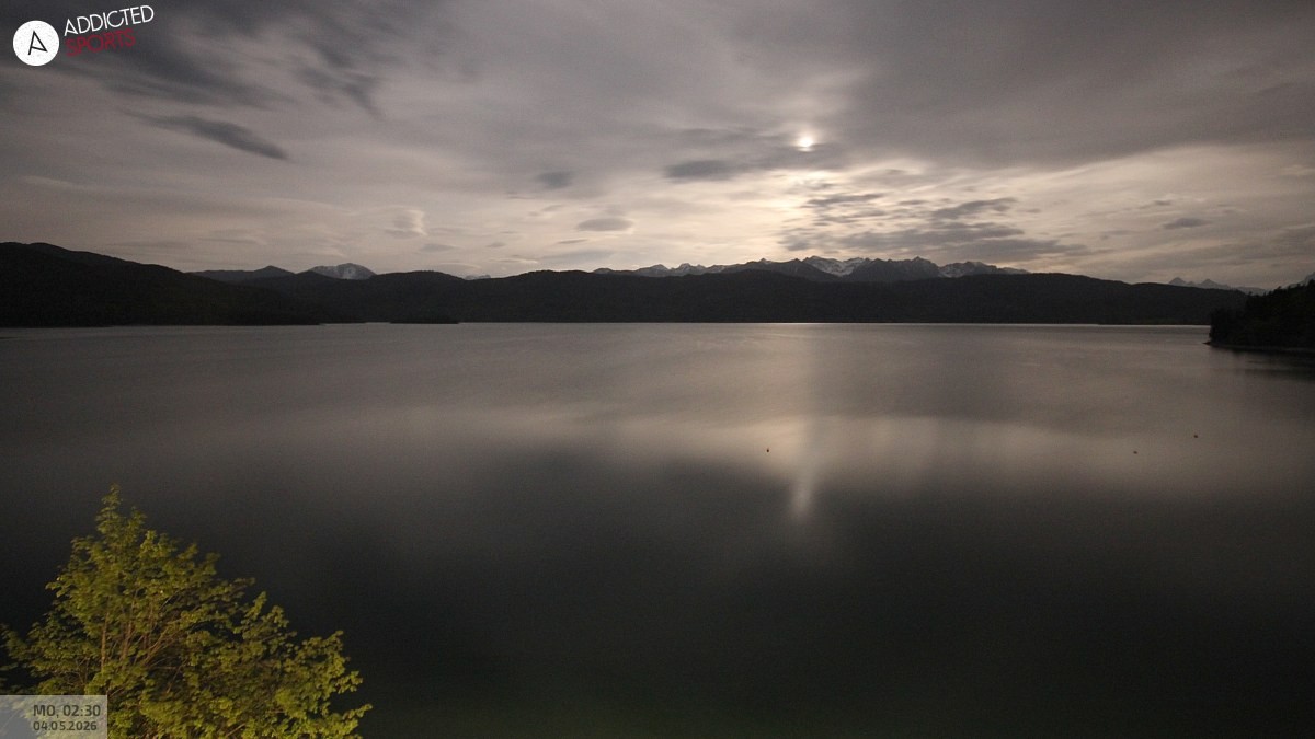 Archiv Foto Webcam Hotel Karwendelblick: Ausblick zum Walchensee