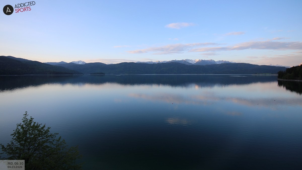 Archiv Foto Webcam Hotel Karwendelblick: Ausblick zum Walchensee
