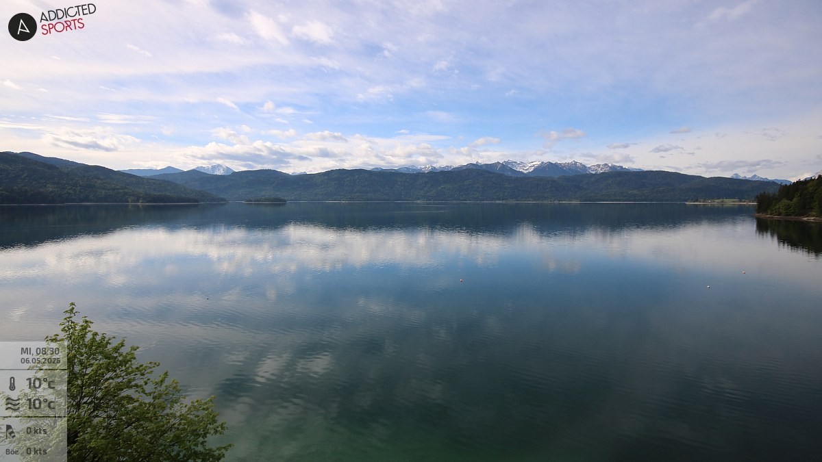 Archiv Foto Webcam Hotel Karwendelblick: Ausblick zum Walchensee