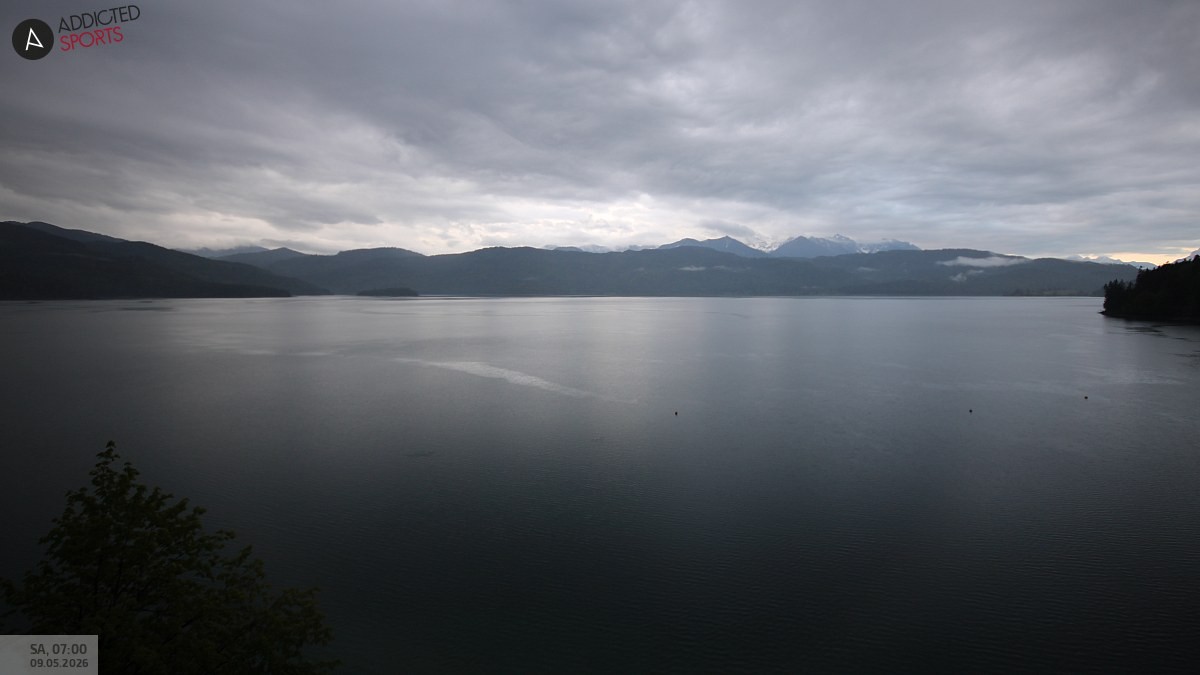 Archiv Foto Webcam Hotel Karwendelblick: Ausblick zum Walchensee