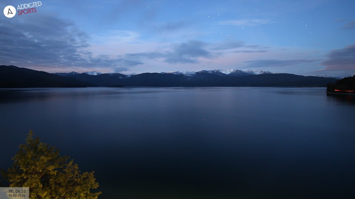 Archiv Foto Webcam Hotel Karwendelblick: Ausblick zum Walchensee
