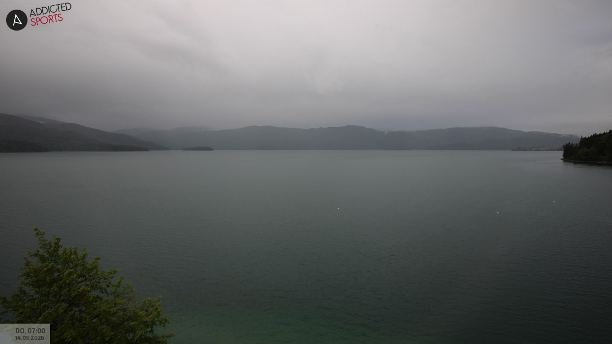 Archiv Foto Webcam Hotel Karwendelblick: Ausblick zum Walchensee