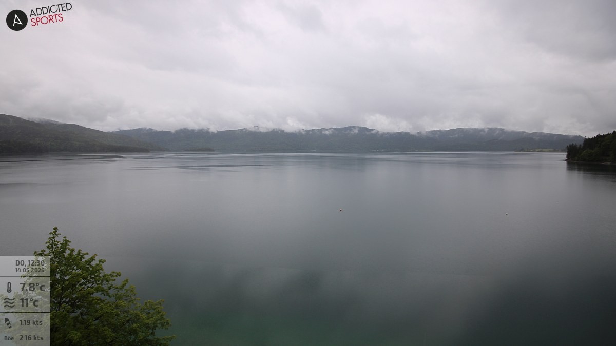 Archiv Foto Webcam Hotel Karwendelblick: Ausblick zum Walchensee