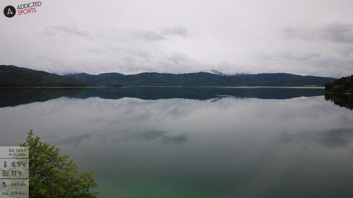 Archiv Foto Webcam Hotel Karwendelblick: Ausblick zum Walchensee