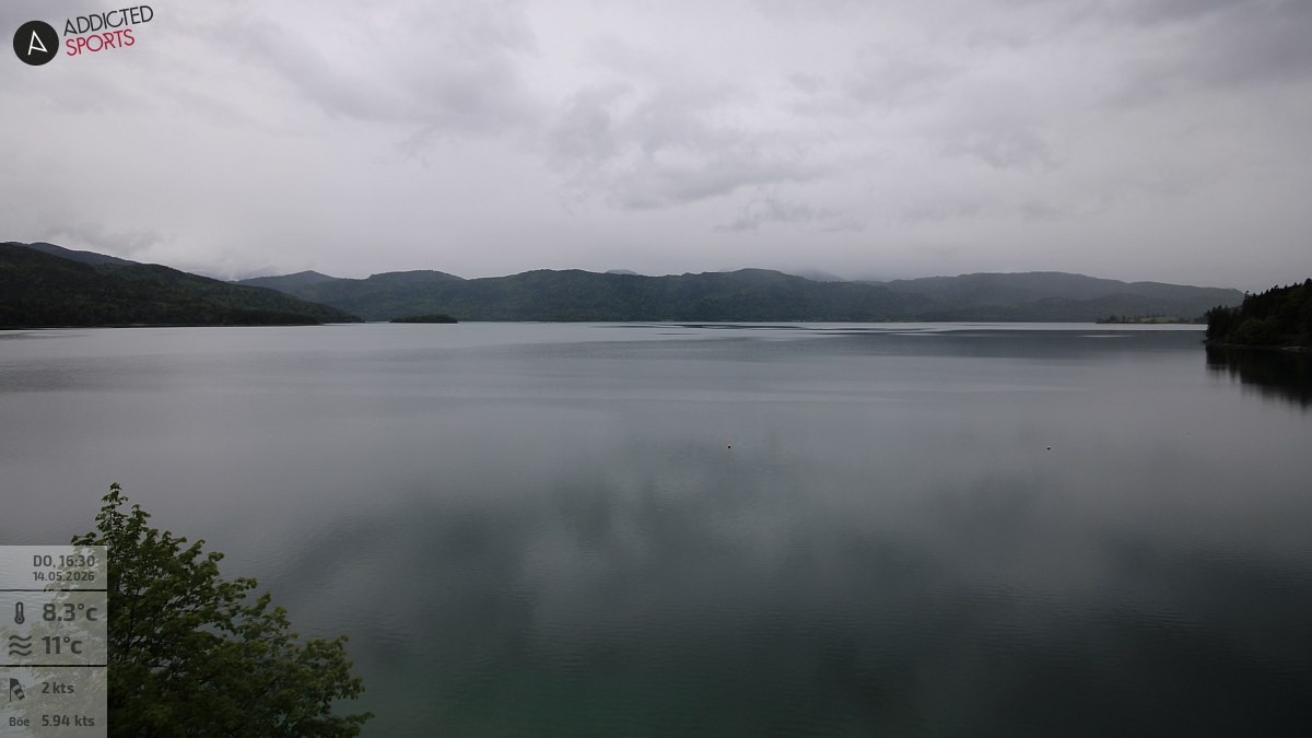 Archiv Foto Webcam Hotel Karwendelblick: Ausblick zum Walchensee