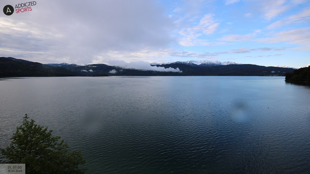 Archiv Foto Webcam Hotel Karwendelblick: Ausblick zum Walchensee