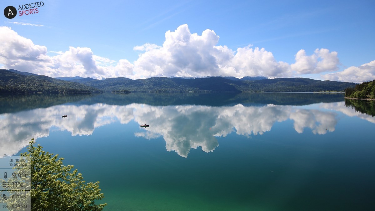 Archiv Foto Webcam Hotel Karwendelblick: Ausblick zum Walchensee