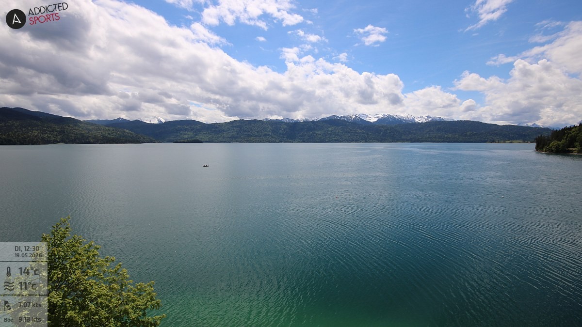 Archiv Foto Webcam Hotel Karwendelblick: Ausblick zum Walchensee