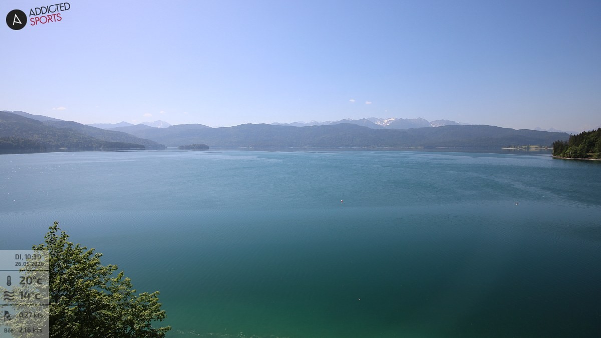 Archived image Webcam Lake Walchensee: View Hotel Karwendelblick