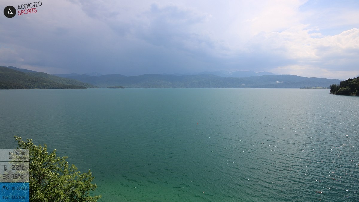 Archiv Foto Webcam Hotel Karwendelblick: Ausblick zum Walchensee