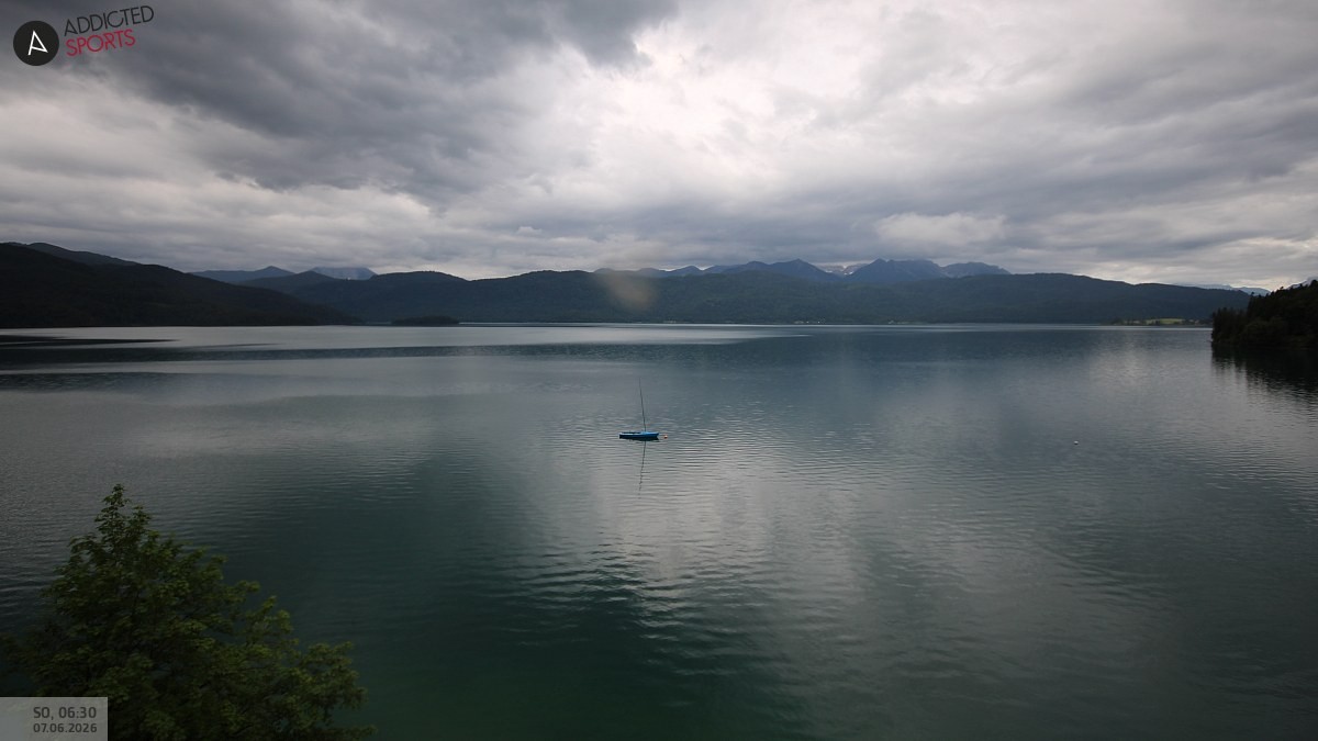 Archiv Foto Webcam Hotel Karwendelblick: Ausblick zum Walchensee