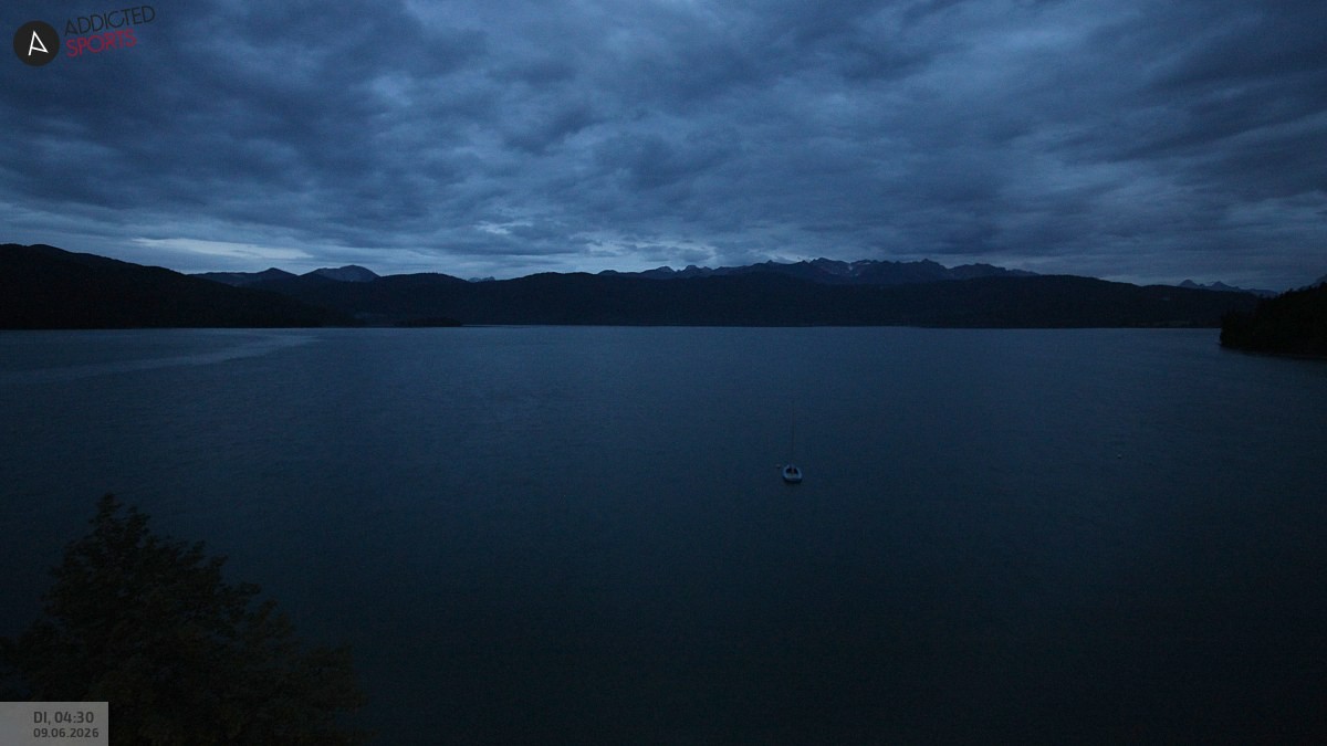 Archiv Foto Webcam Hotel Karwendelblick: Ausblick zum Walchensee