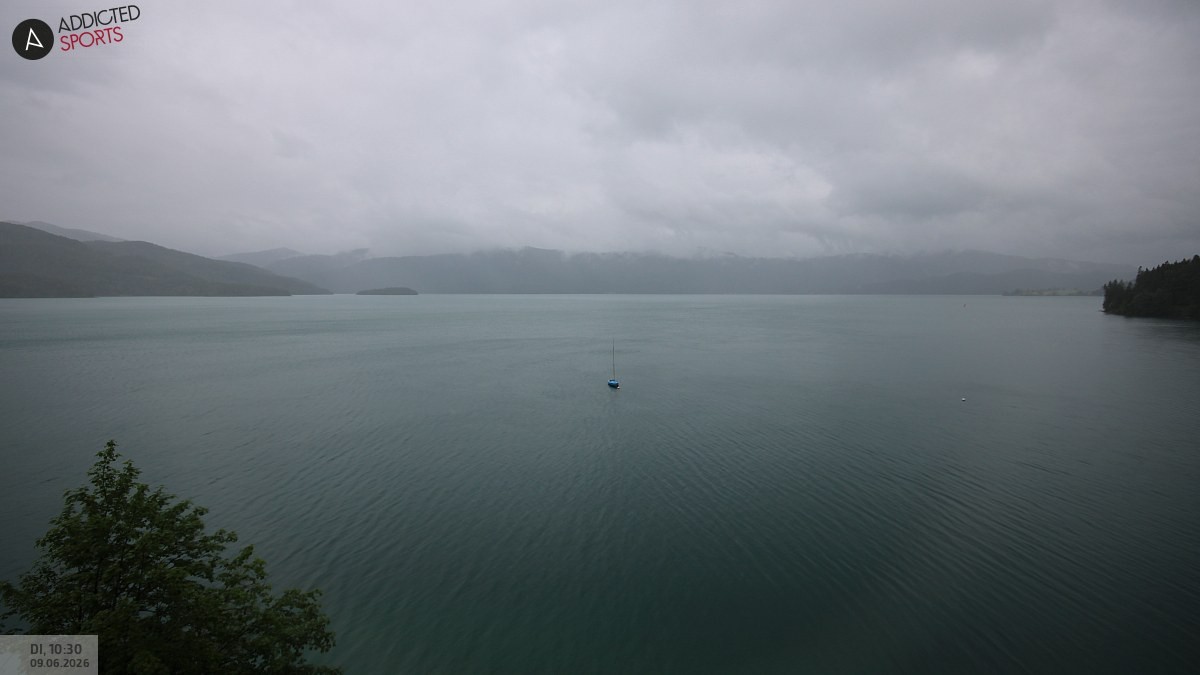 Archiv Foto Webcam Hotel Karwendelblick: Ausblick zum Walchensee